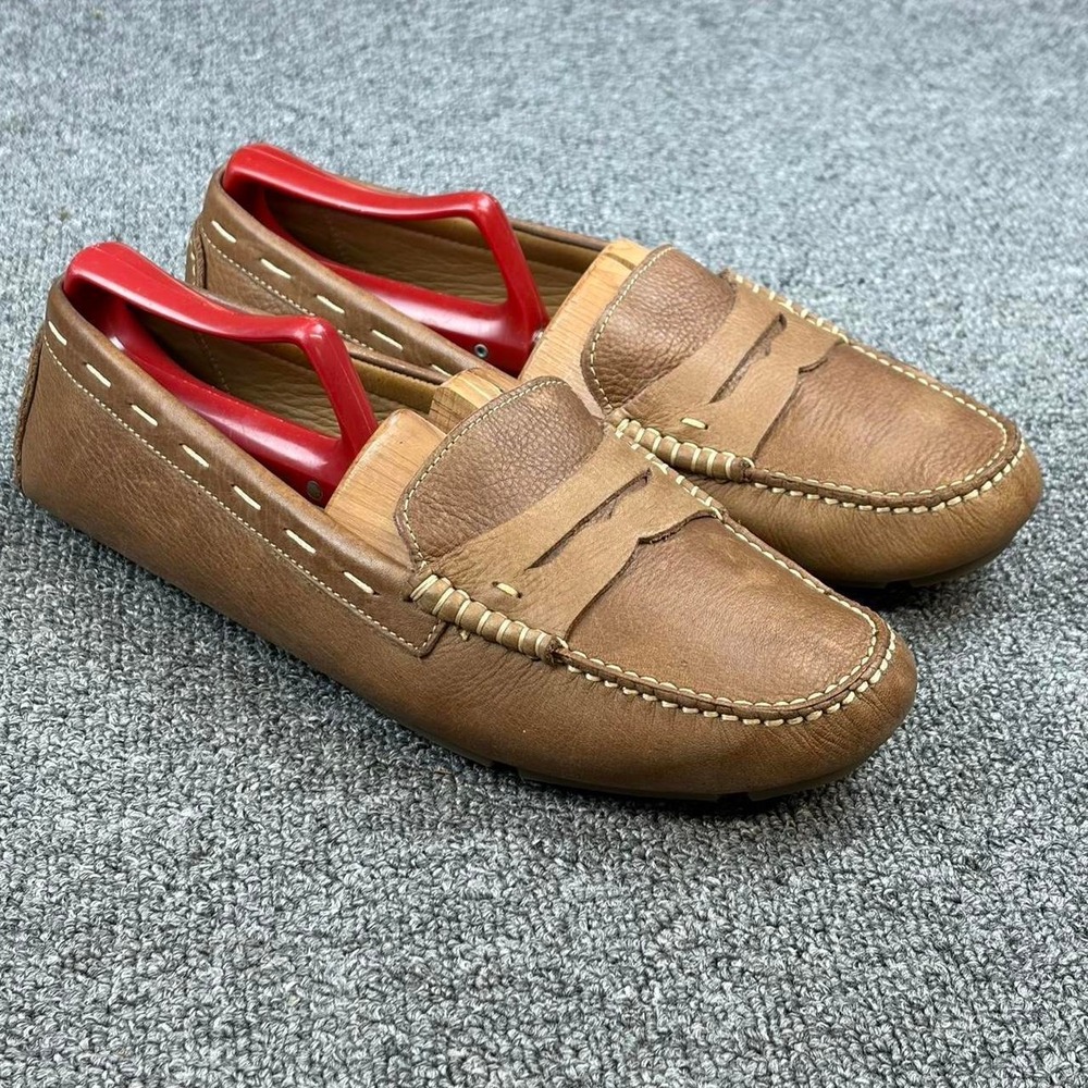 Men's Brown Leather Penny Loafers